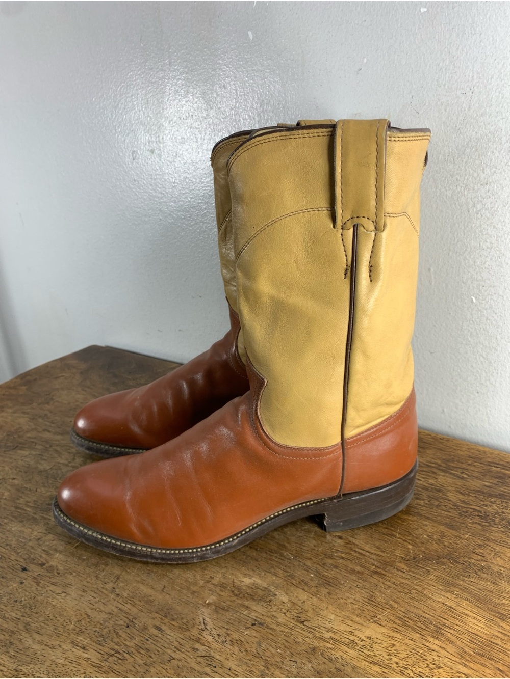 Justin made in USA vintage cowboy leather boots